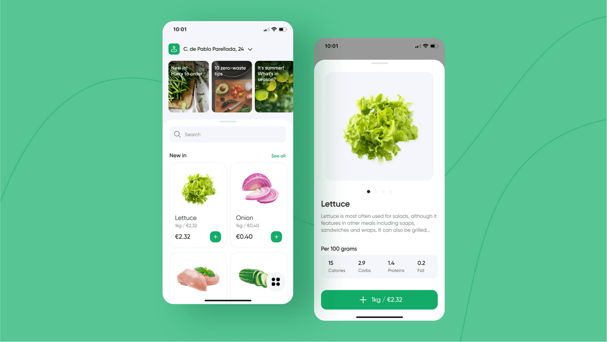 Grocery app prototype
