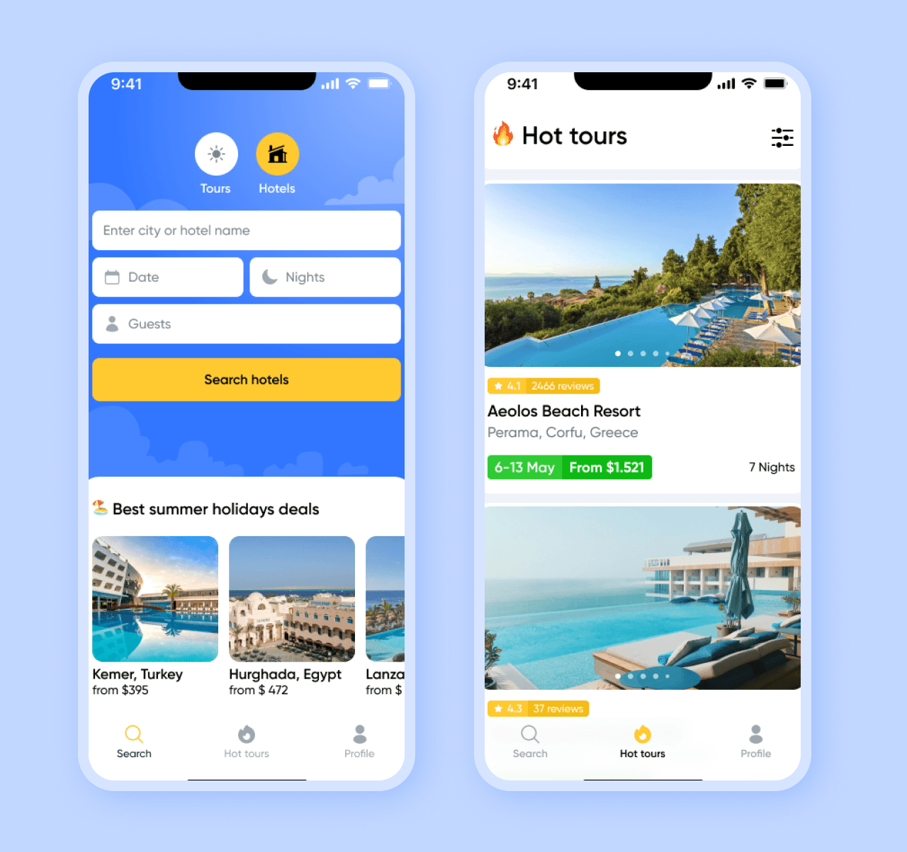 Travel booking apps